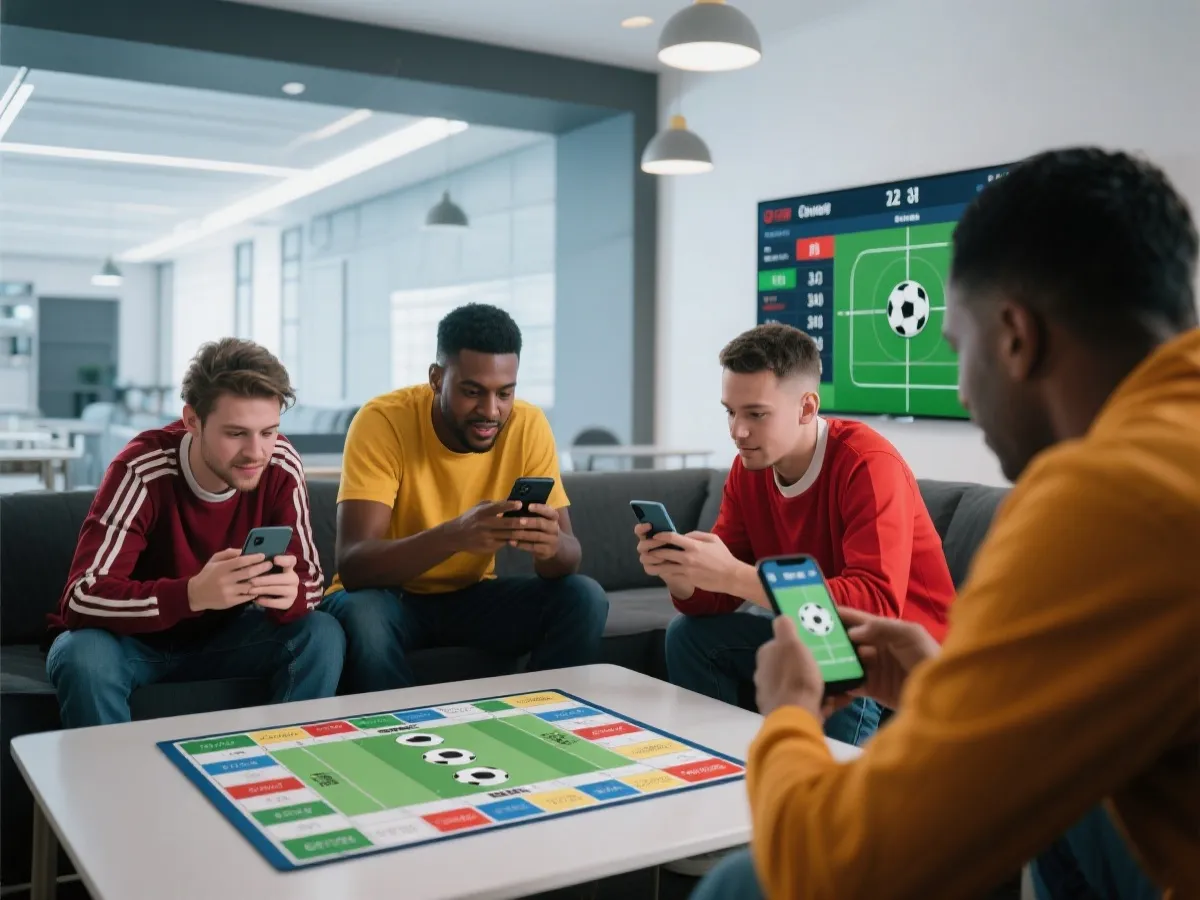 用戶查看即時比分與積分榜示意圖